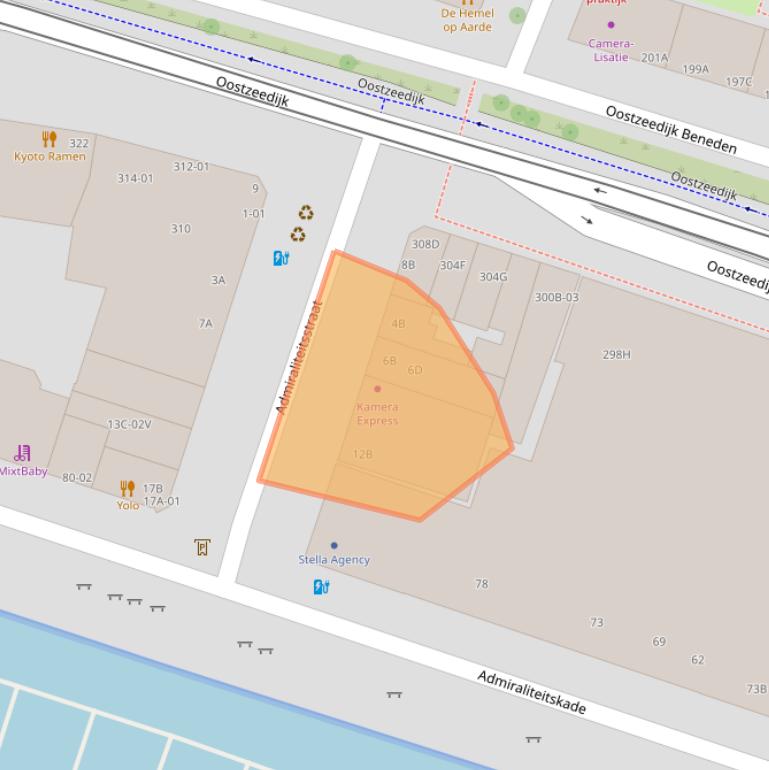 Kaart van postcodegebied 3063EK.