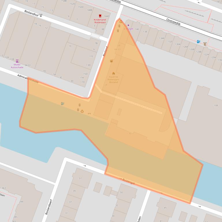 Kaart van postcodegebied 3063EM.