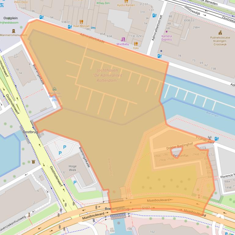 Kaart van postcodegebied 3063GH.