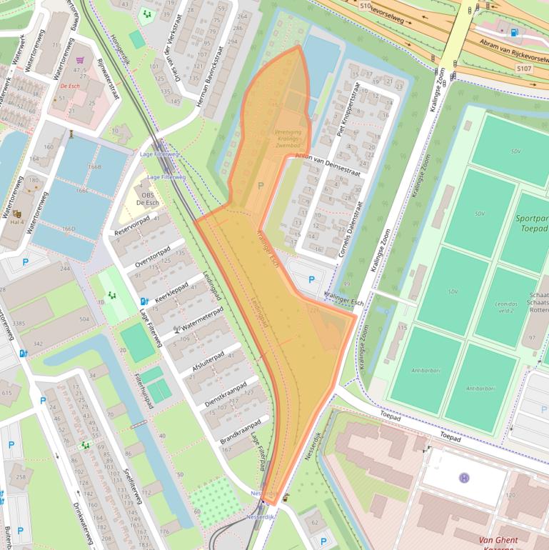 Kaart van postcodegebied 3063NB.