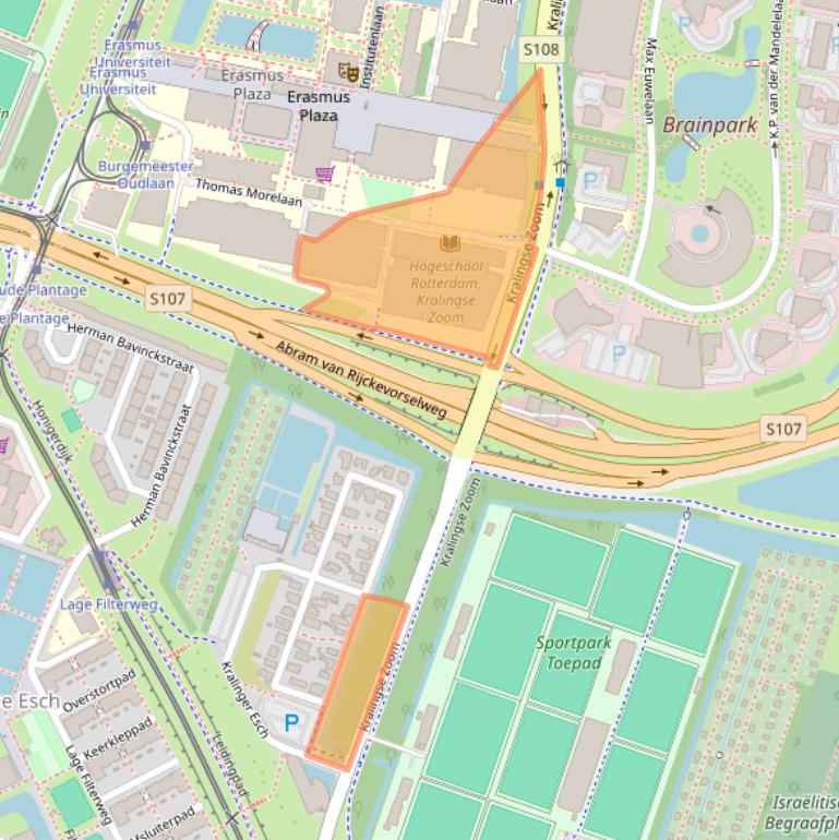 Kaart van postcodegebied 3063ND.