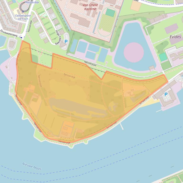 Kaart van postcodegebied 3063NE.