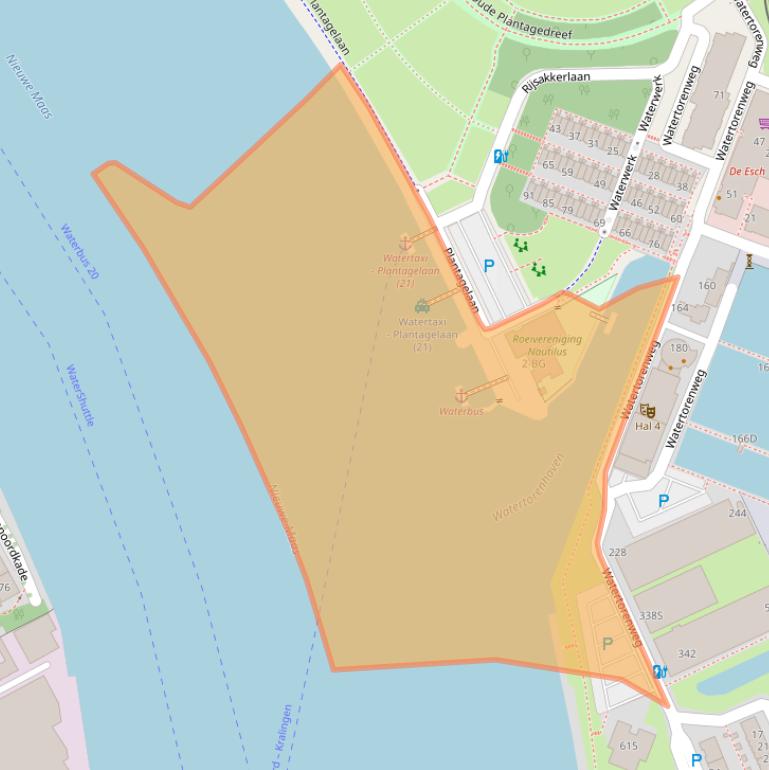 Kaart van postcodegebied 3063NG.