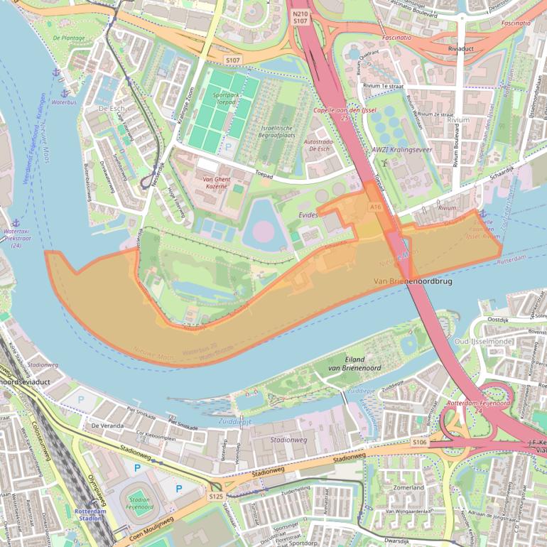 Kaart van postcodegebied 3063NH.