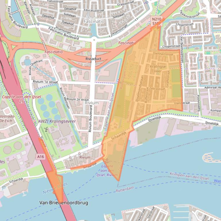 Kaart van postcodegebied 3064.