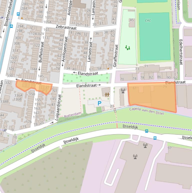 Kaart van postcodegebied 3064AG.