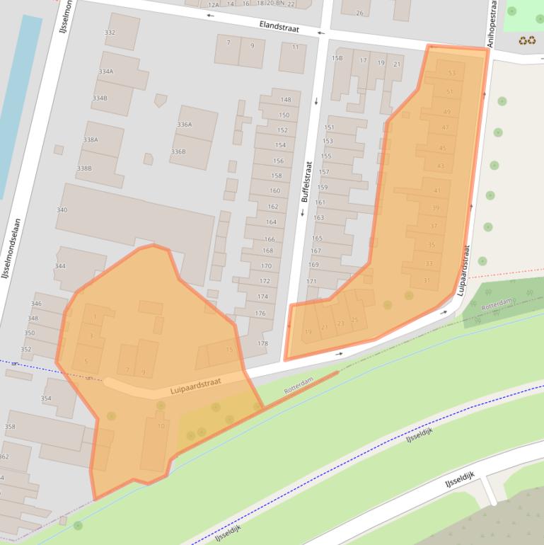 Kaart van postcodegebied 3064AK.