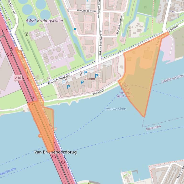 Kaart van postcodegebied 3064AN.