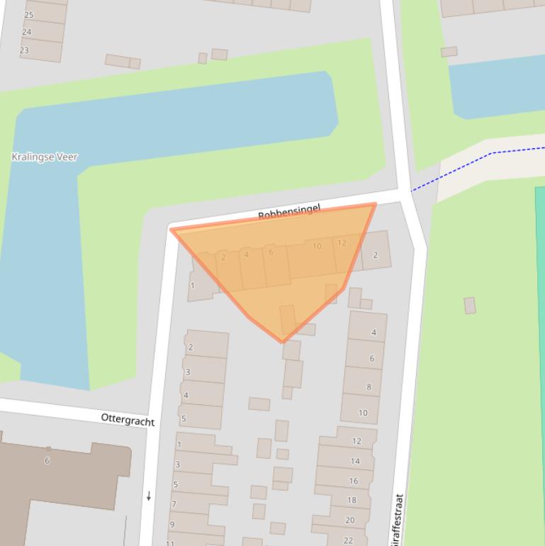 Kaart van postcodegebied 3064LP.