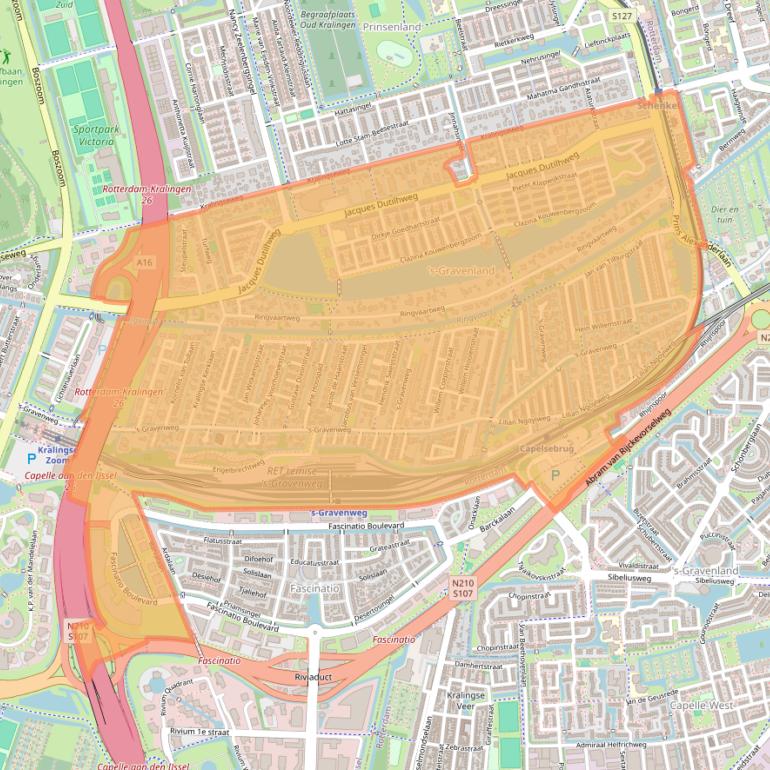 Kaart van postcodegebied 3065.