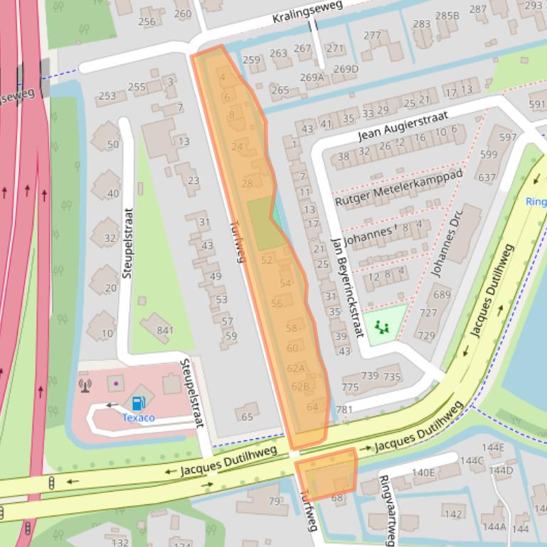 Kaart van postcodegebied 3065AK.