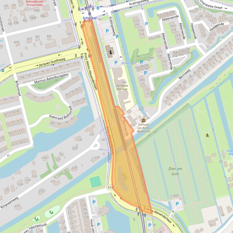 Kaart van postcodegebied 3065AN.