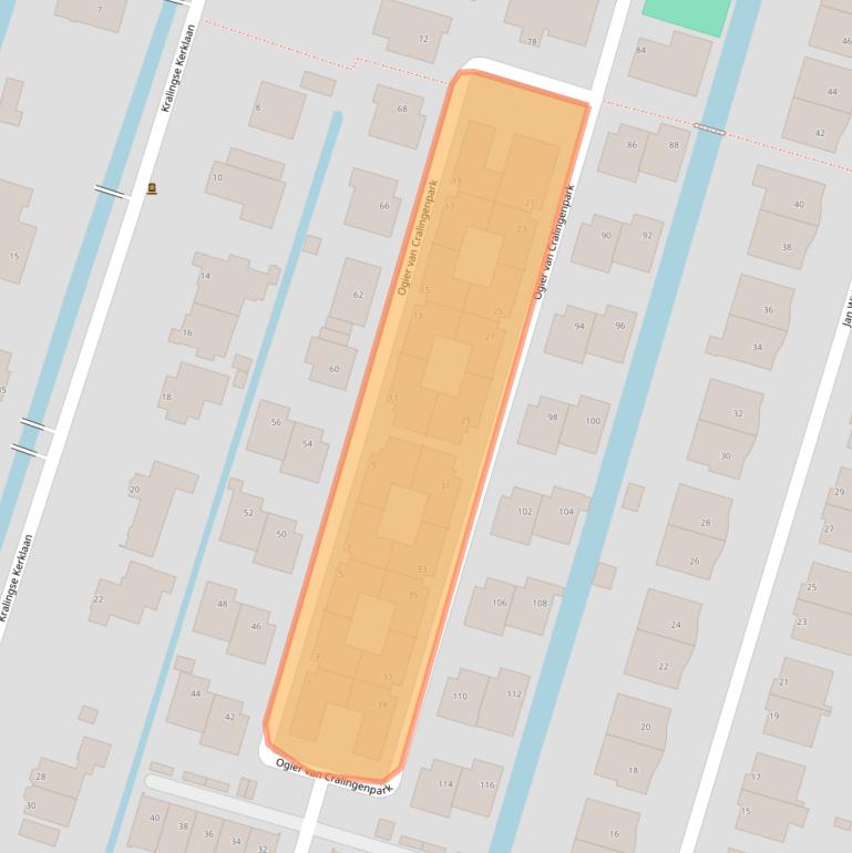 Kaart van postcodegebied 3065BA.