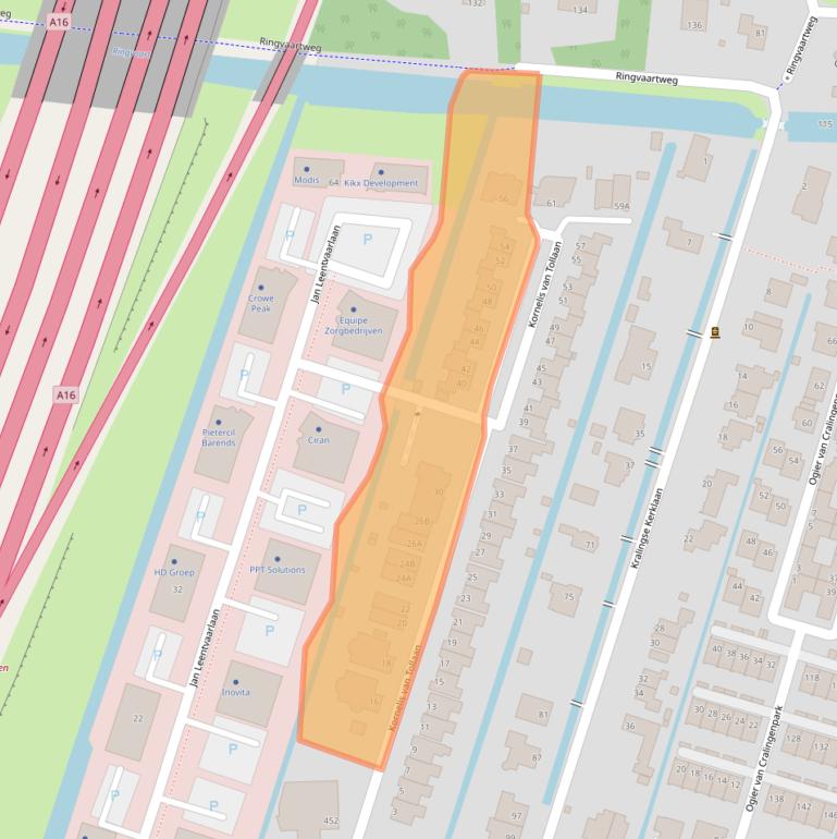 Kaart van postcodegebied 3065DB.