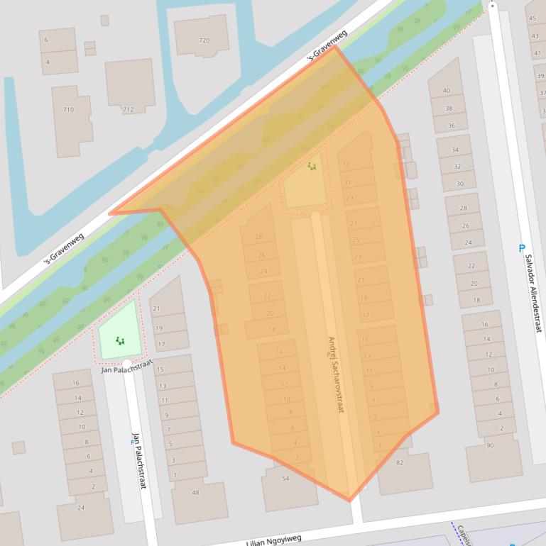 Kaart van postcodegebied 3065EC.