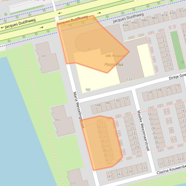 Kaart van postcodegebied 3065GA.