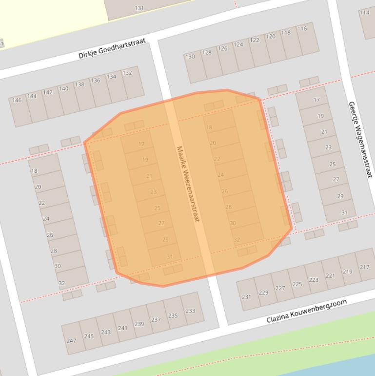 Kaart van postcodegebied 3065GE.