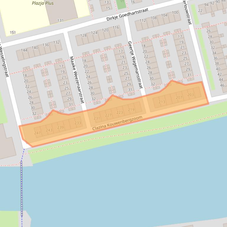 Kaart van postcodegebied 3065GK.