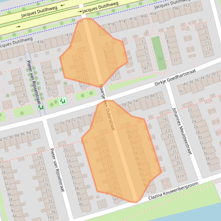 Kaart van postcodegebied 3065HB.