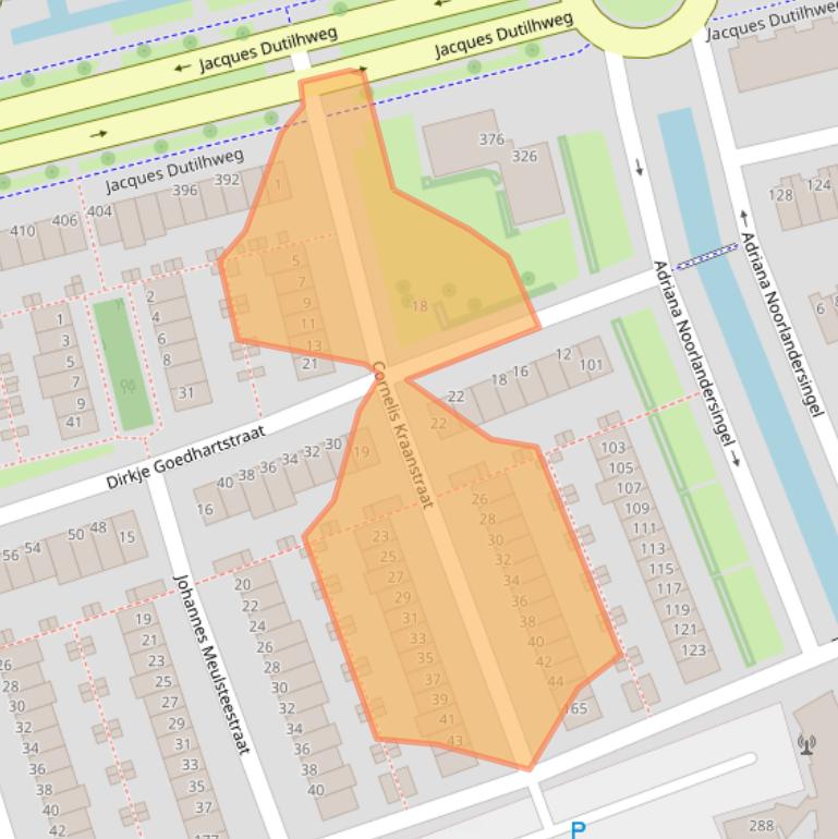 Kaart van postcodegebied 3065HD.