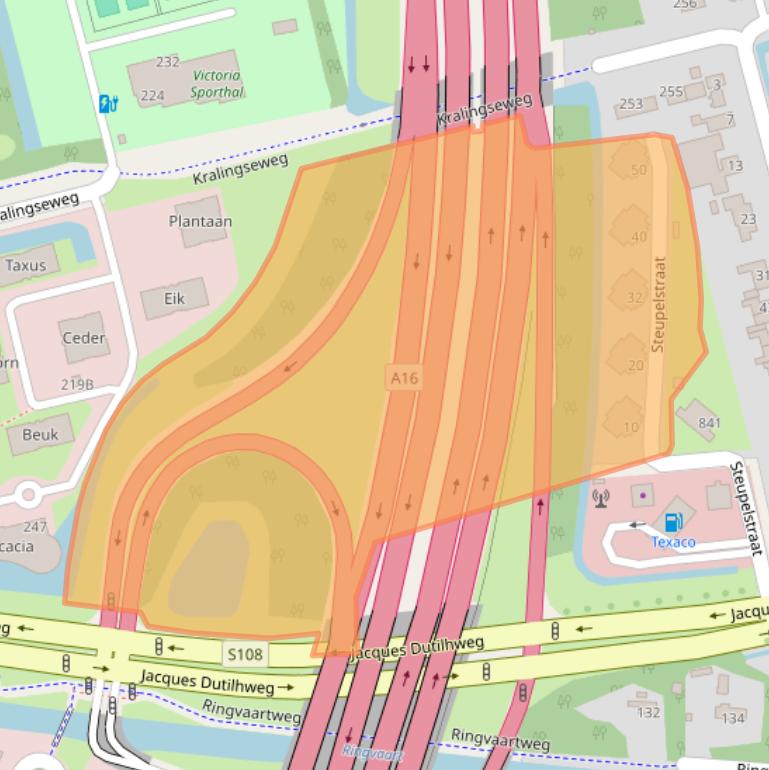 Kaart van postcodegebied 3065JE.
