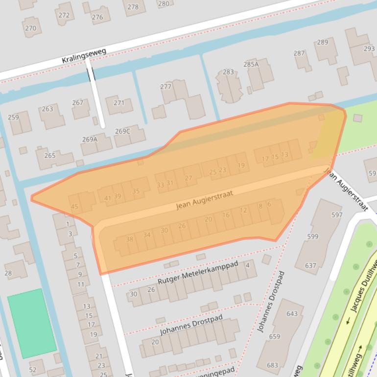 Kaart van postcodegebied 3065JG.