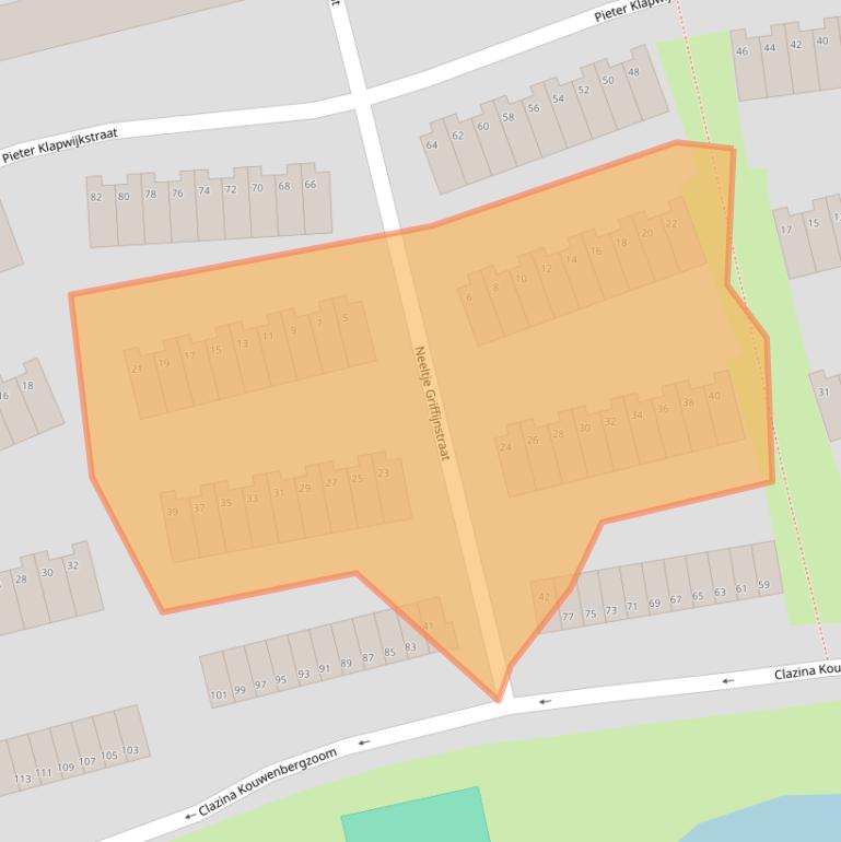 Kaart van postcodegebied 3065KD.