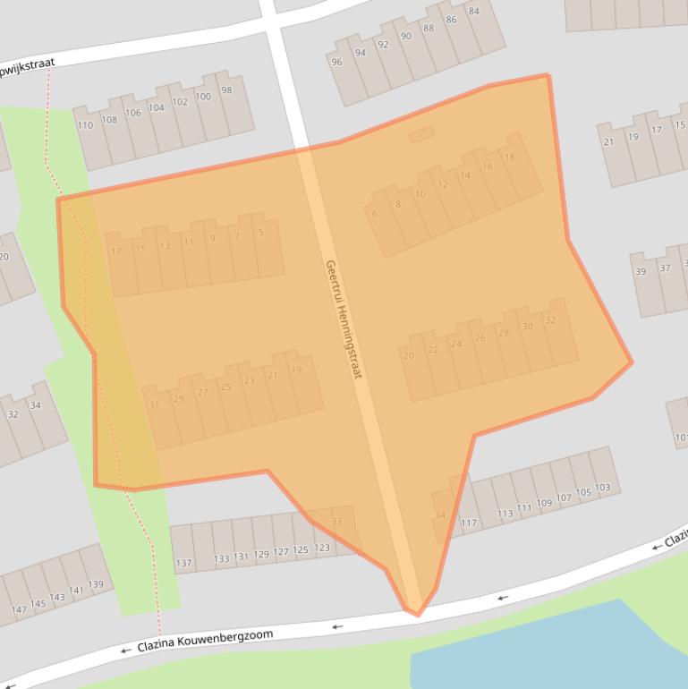 Kaart van postcodegebied 3065KE.