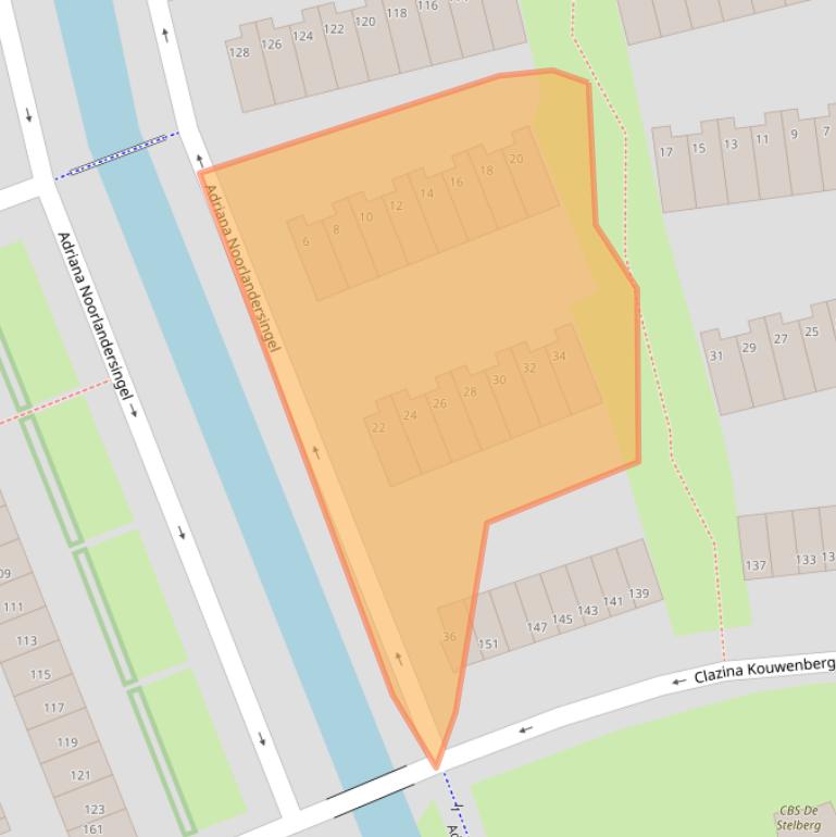 Kaart van postcodegebied 3065KG.