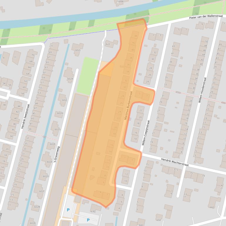 Kaart van postcodegebied 3065LA.