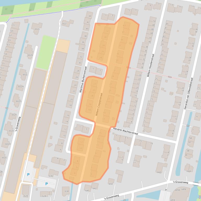 Kaart van postcodegebied 3065LB.