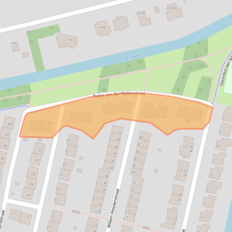 Kaart van postcodegebied 3065LC.