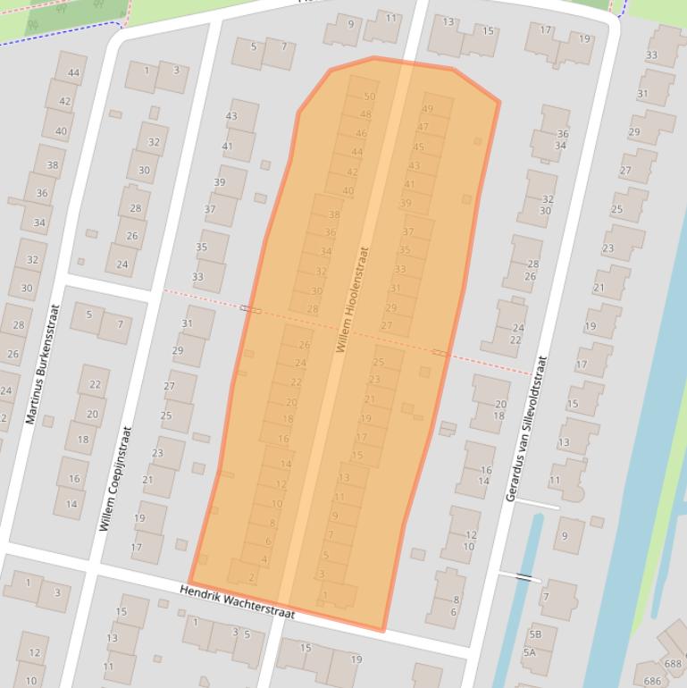 Kaart van postcodegebied 3065LE.