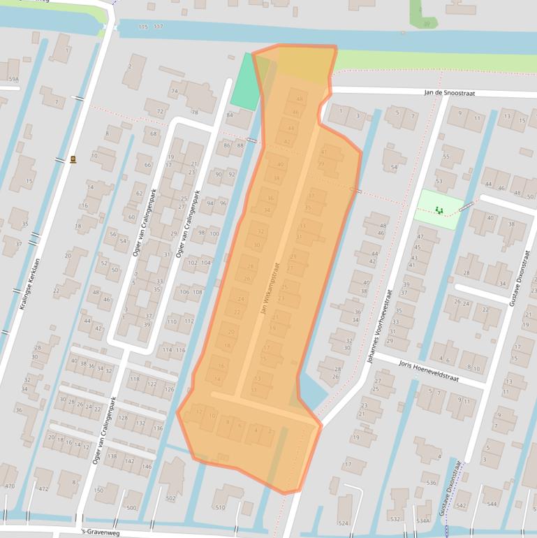 Kaart van postcodegebied 3065NA.
