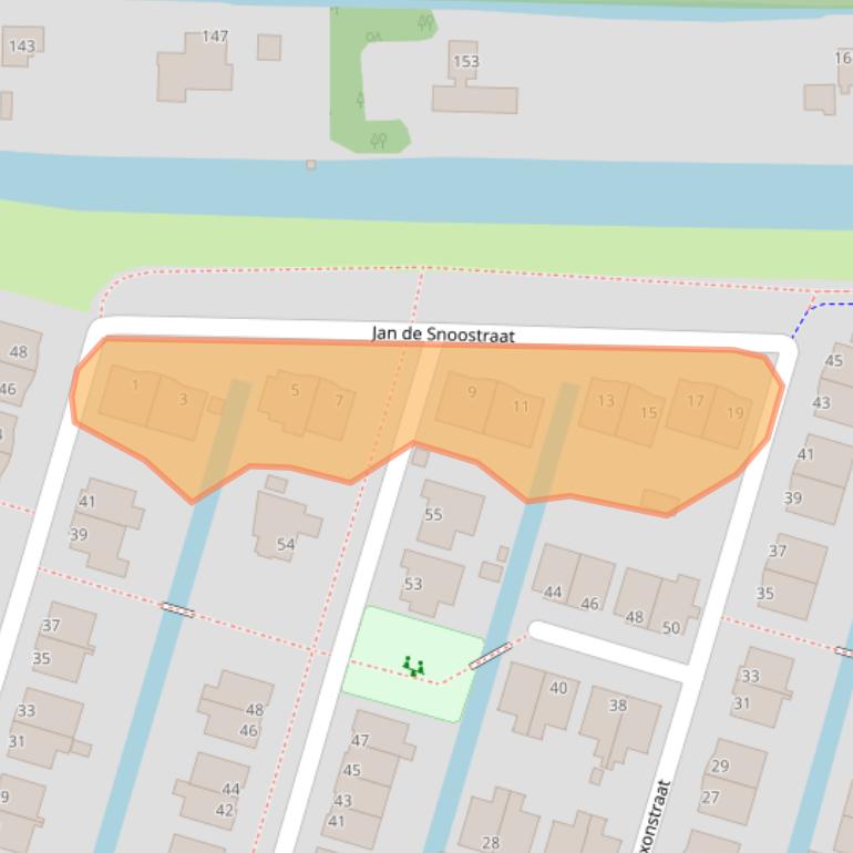 Kaart van postcodegebied 3065NE.