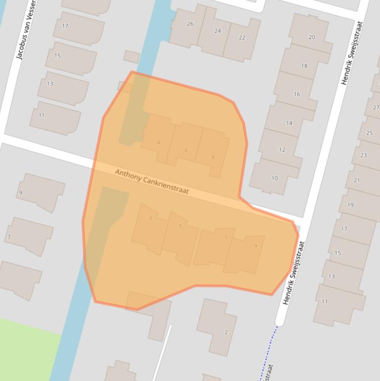 Kaart van postcodegebied 3065NK.