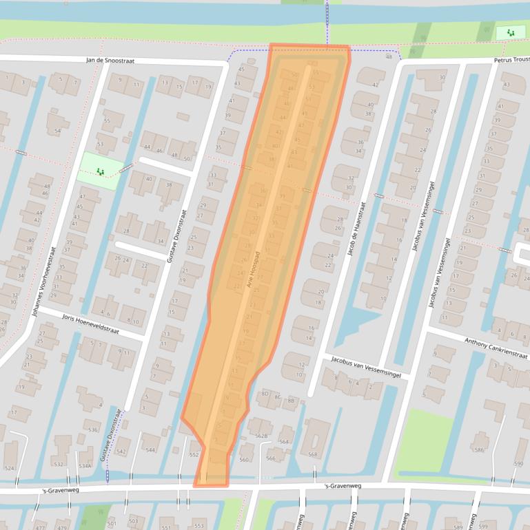 Kaart van postcodegebied 3065NM.