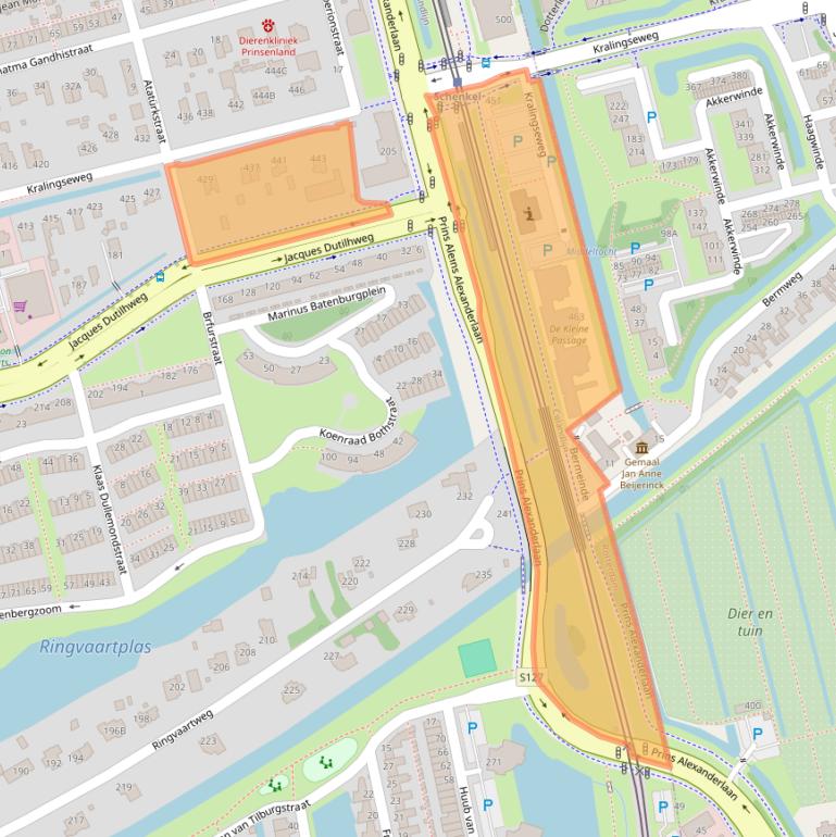 Kaart van postcodegebied 3065RG.