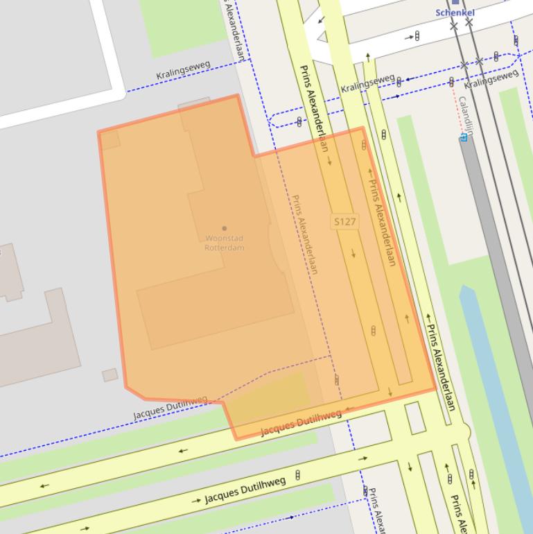 Kaart van postcodegebied 3065RH.