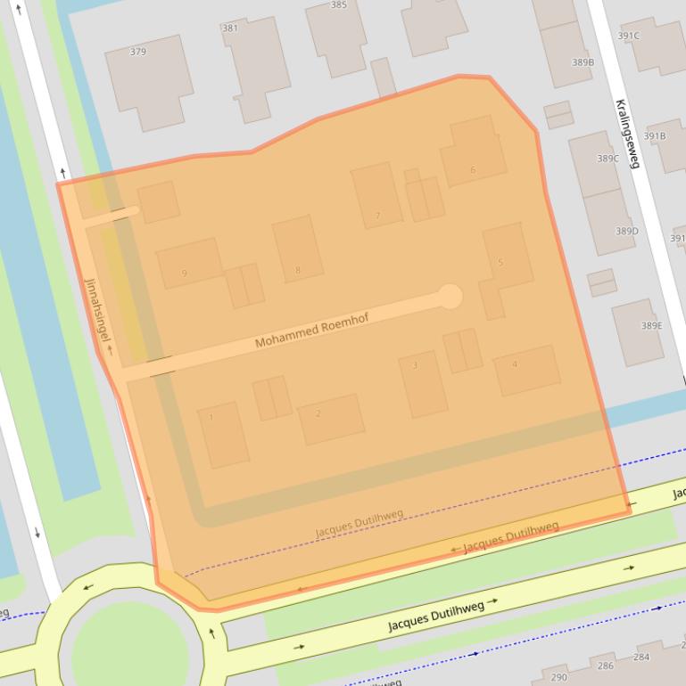 Kaart van postcodegebied 3065RJ.