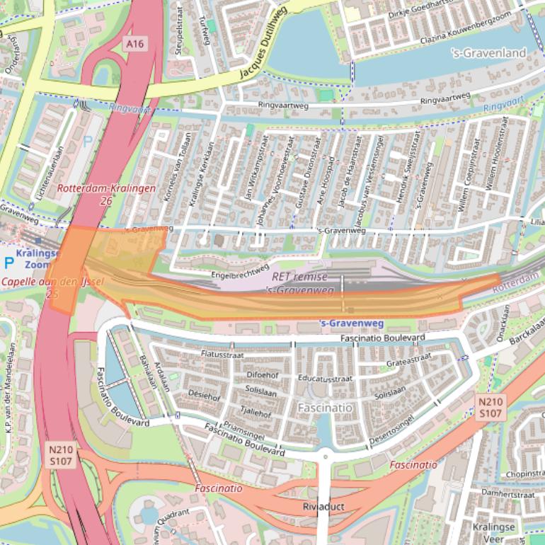 Kaart van postcodegebied 3065SB.