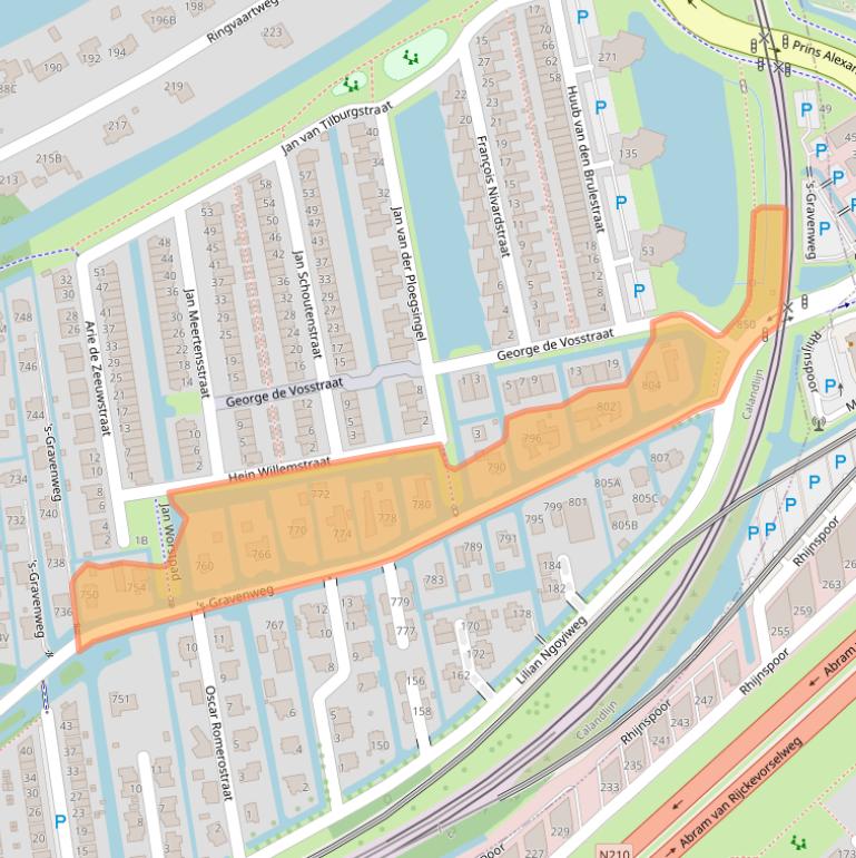 Kaart van postcodegebied 3065SK.