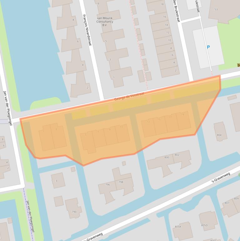 Kaart van postcodegebied 3065SL.