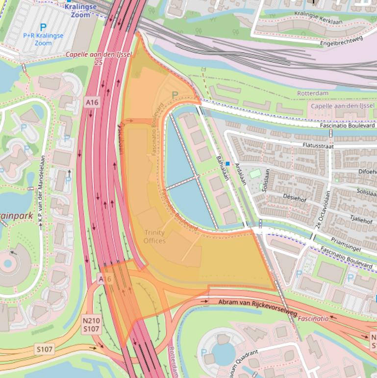 Kaart van postcodegebied 3065WB.