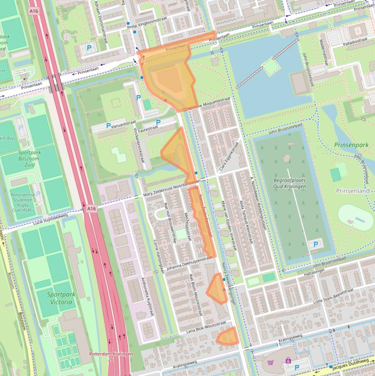 Kaart van postcodegebied 3066GA.