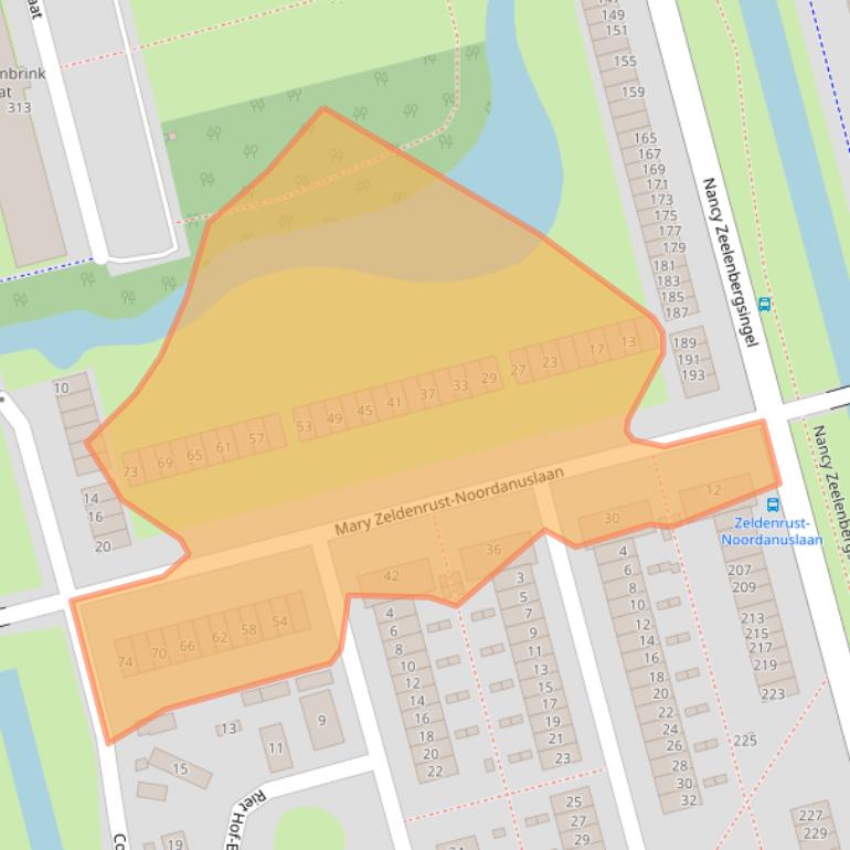 Kaart van postcodegebied 3066GR.