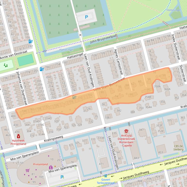 Kaart van postcodegebied 3066HB.