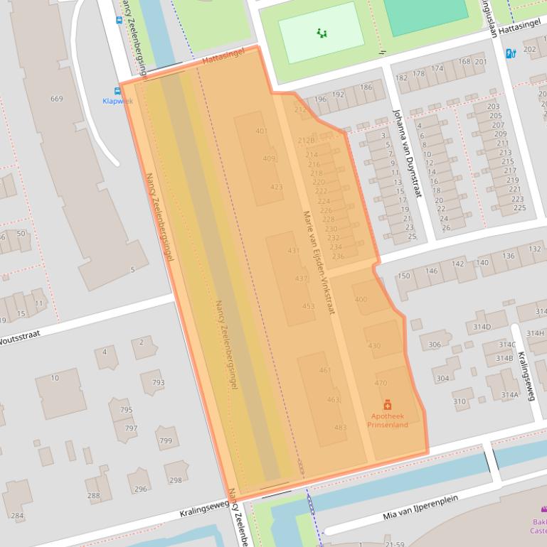 Kaart van postcodegebied 3066HG.