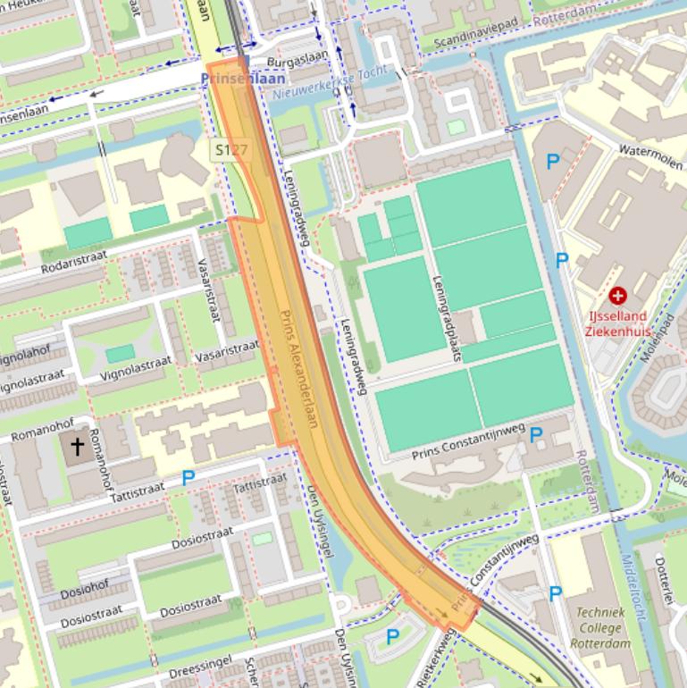 Kaart van postcodegebied 3066LK.