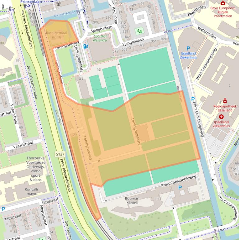 Kaart van postcodegebied 3066SH.